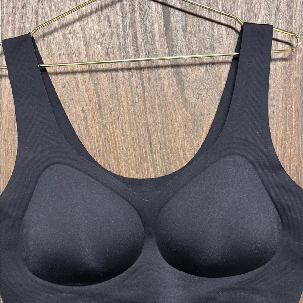 SHECURVE Black Seamless Bra Bralette 3XL Padded Wireless Comfort